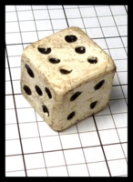 Dice : Dice - 6D Pipped - White Plaastic Foamy - Ebayy Oct 2014